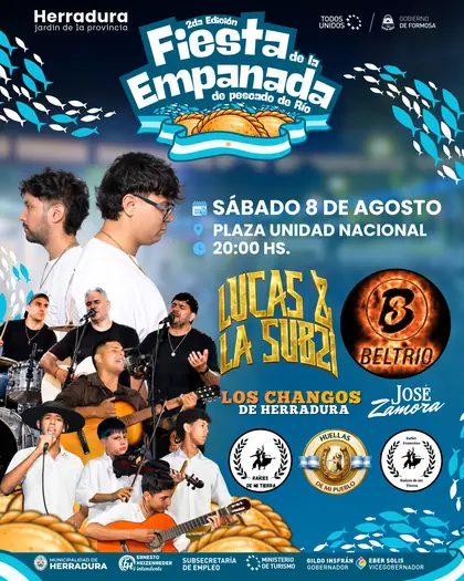 Flyer Fiesta de la Empanada de Río – BELTRÍO 8 de agosto de 2026